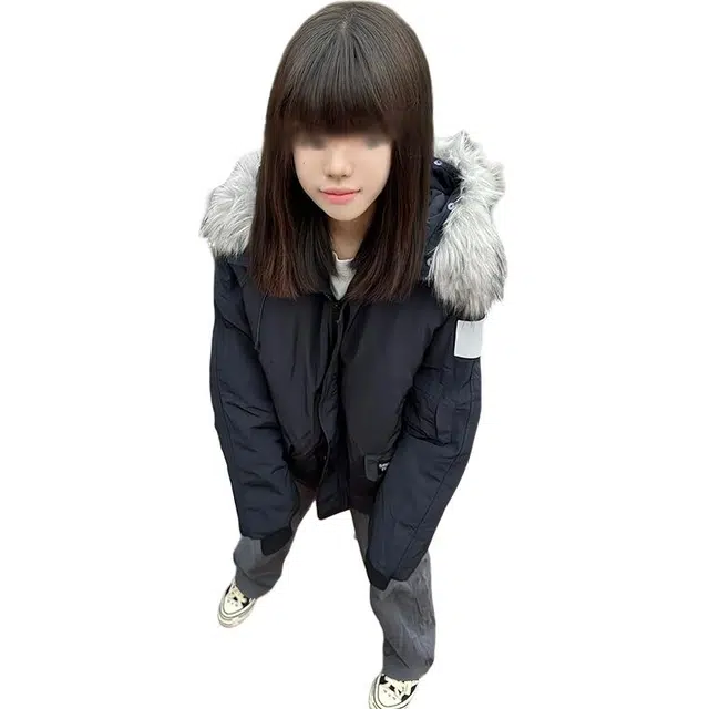 黑马漫画 美式复古毛领款冬季加厚保暖派克服潮牌短款棉服 男女同款