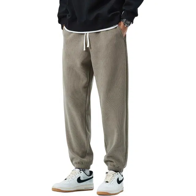 炳盛 美式宽松束脚百搭休闲裤 男女同款