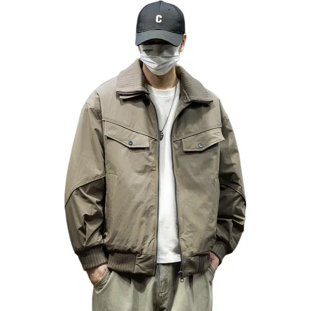 潮人榜 美式复古工装夹克男冬季宽松大码连帽棉衣外套潮休闲保暖上衣棉服 男款