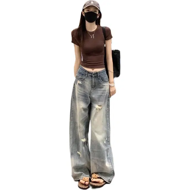 NVRFRGT Vintage Wide Leg Jeans