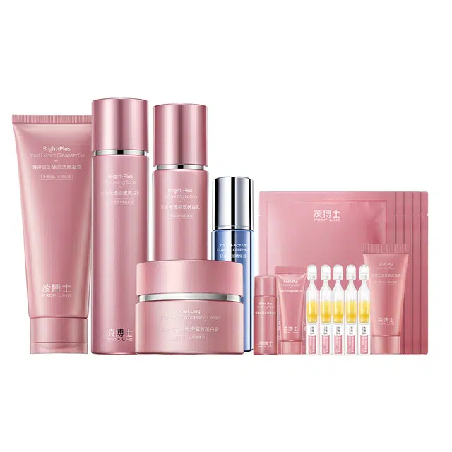 凌博士 美白水乳面霜青春精华护肤套装 维稳提亮淡斑紧致滋润紧致毛孔淡化细纹 恒白素全分子量玻尿酸