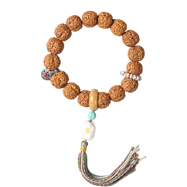 茂琼 招财进宝万事顺遂新中式国潮文玩小仓鼠跑环流苏手持文玩念佛珠复古简约百搭小众高级感文玩 金刚菩提 手串 男女同款情侣款