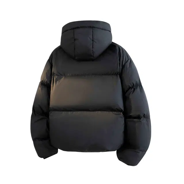 巴塞罗那足球俱乐部 美式学院风纯色徽章宽松休闲百搭情侣款棉袄外套加厚保暖连帽长袖棉服 男女同款