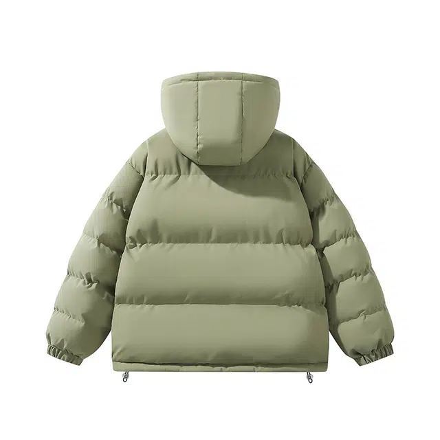 左岸 秋冬加厚保暖港风连帽面包服棉衣宽松简约纯色潮牌棉袄外套棉服 男款