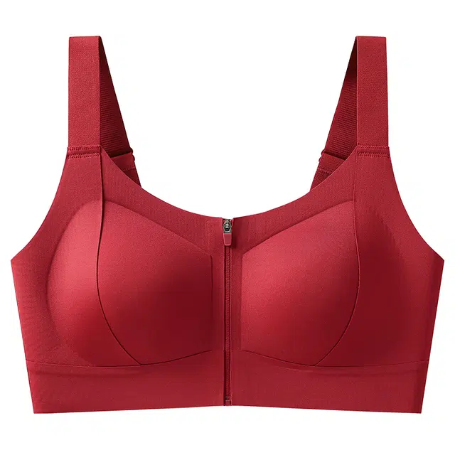 都市丽人 本命年大胸显小无钢圈聚拢承托收副乳舒适透气前扣调整型文胸 女款