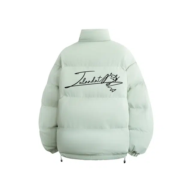 图兰朵 美式潮牌街头宽松时尚百搭翻领面包服外套通勤简约休闲纯色立领棉服 男女同款