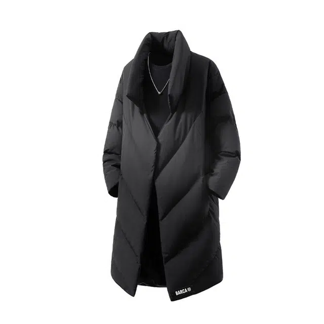 巴塞罗那足球俱乐部 【入冬穿搭外套】美式街头纯色复古国潮个性设计百搭情侣中长款款保暖防风棉服 男女同款