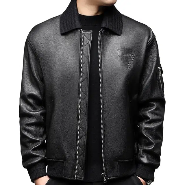 太子龍 品牌翻领落肩宽松机车外套时尚潮流休闲百搭高端品质皮衣 男款