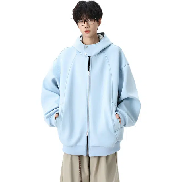 爱爸爸 拉链秋季开衫针织连帽长袖时尚百搭卫衣 男女同款