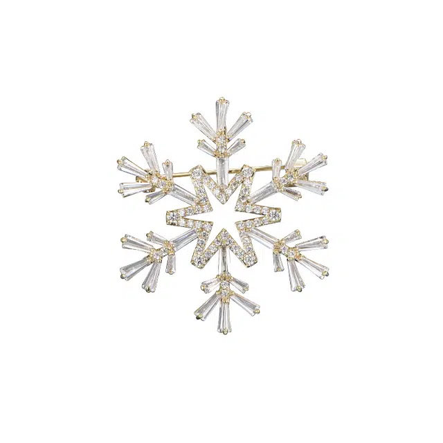 兰盈 星星雪花 环保合金 胸针 女款