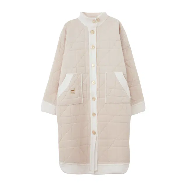 潞优野 高端品质珊瑚绒家居服秋冬季外穿舒适保暖高领加厚加绒长款 睡袍/浴袍 女款