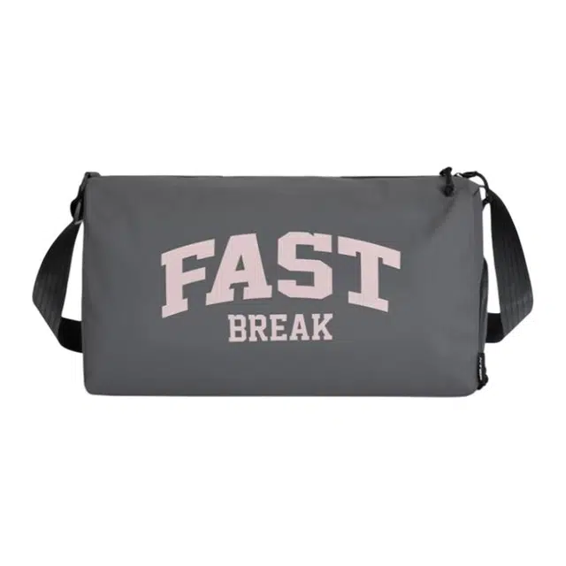 特步 篮球系列 时尚百搭 纺织织物 单肩斜挎包 男女同款情侣款 深灰