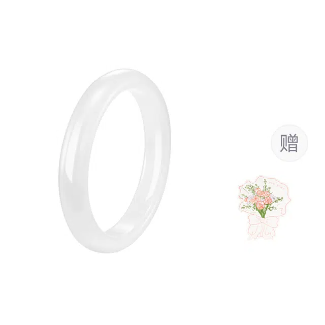 水贝 白月光 荔枝冻小众古香古色素圈 玉髓 手镯 女款