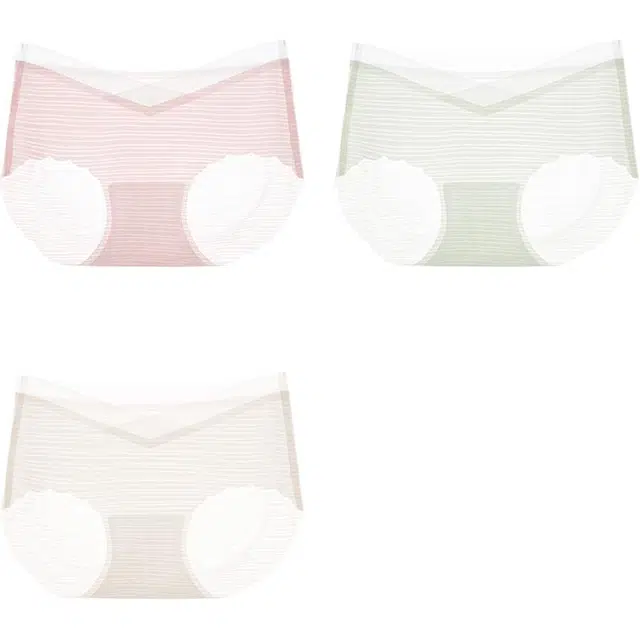 帕兰朵 无痕冰丝夏季薄款早中晚期怀孕期专用低腰托腹短裤头三角内裤 女款