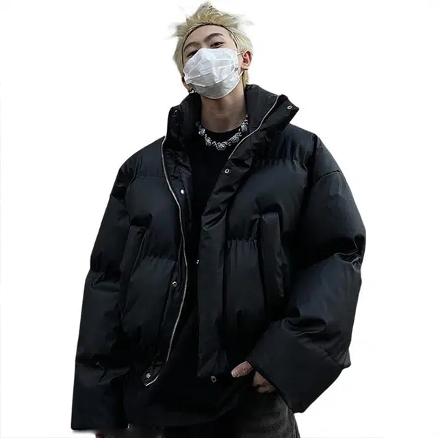 黑马漫画 美拉德基础款纯色短款棉衣男冬季加厚保暖棉服 男女同款