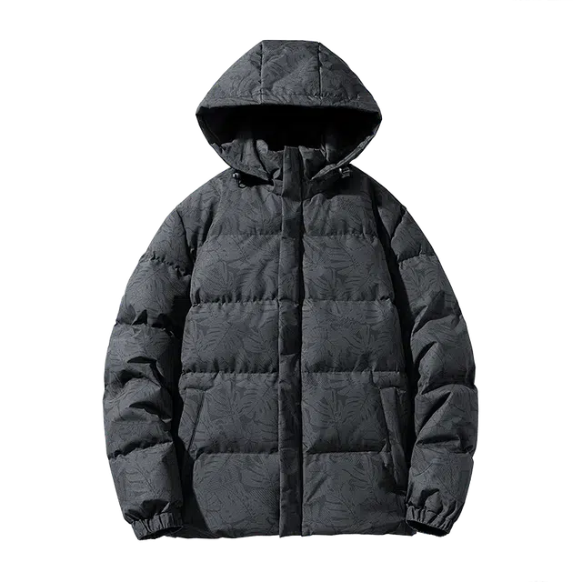 棉基因 冬季迷彩提花满印优质棉棒球服保暖高个小个子日系男简约潮流夹棉袄子美式高街工装风青少年职场通勤学院风棉衣外套 男女同款