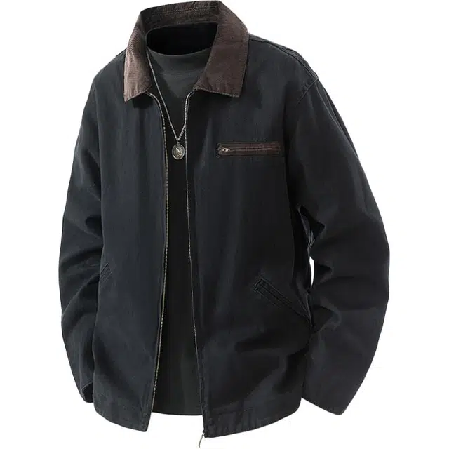 爱爸爸 春秋季工装潮牌休闲复古翻领夹克 男女同款