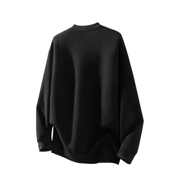 希越 美式复古翎羽刺绣圆领打底衫男士休闲宽松卫衣 男款