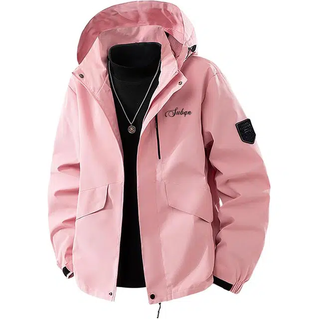 苏北青年 美式山系户外机能冲锋衣登山宽松基础休闲百搭高街纯色飞行防风防水耐磨舒适长袖连帽工装大口袋夹克 男女同款