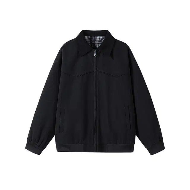 欧路得 欧路得 巴恩风复古拼接翻领男秋季潮牌高街痞帅百搭宽松休闲工装外套夹克 男款