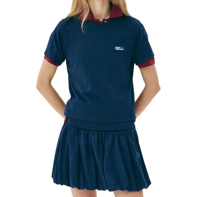 MARDI MERCREDI SS25 VOLUME MINI SKIRT_NAVY