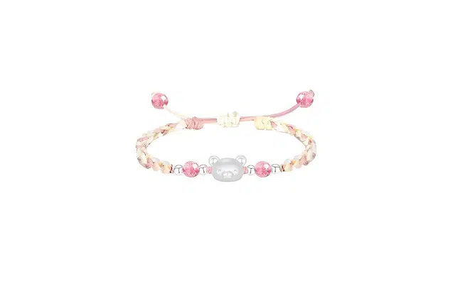 尚银福 国潮新中式可爱小熊 时尚气质轻奢高级感 萌趣冷淡风小众创意设计森系小清新百搭 织物 手绳 男女同款情侣款