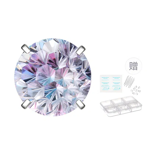 乃瑭 「爆闪烟花 粉蓝色」渐变天火烟花切 养耳洞防过敏异形耳骨 小众精致氛围感日常设计个性百搭 钛钢 耳钉 男女同款情侣款