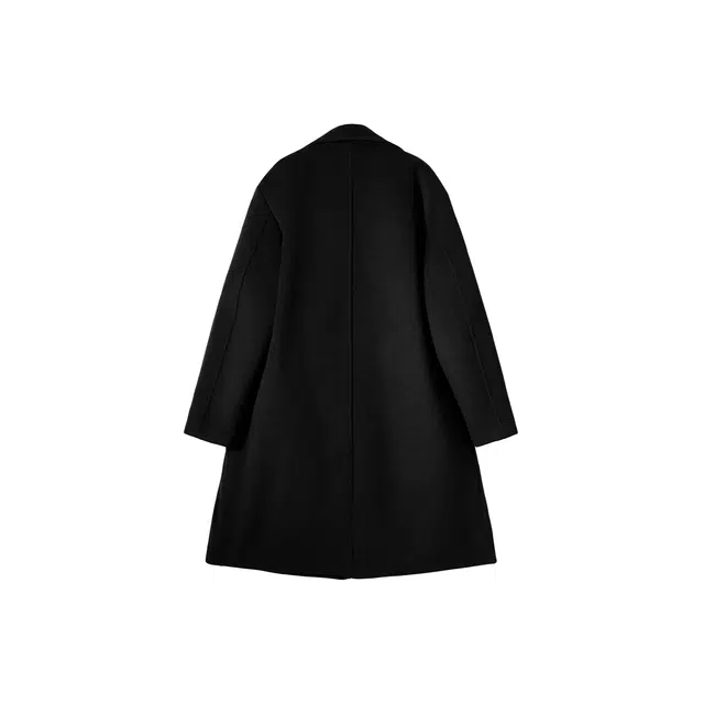 我是大卫 黑色韩版宽松毛呢大衣男秋冬季长款高级感俄式英伦风过膝外套风衣 男女同款