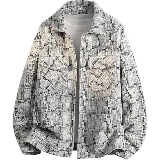 爱爸爸 复古小香风休闲轻奢秋冬季帅气宽松翻领夹克 男款