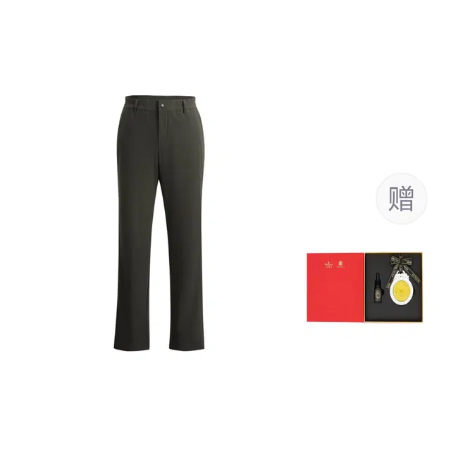 比音勒芬 金秋臻选中秋国庆赠长辈静默复古老钱风穿搭舒适时尚大气气质都市质感基础百搭潮流头易打理休闲裤 男款