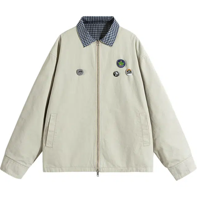 爱爸爸 秋季工装美式水洗宽松舒适夹克 男女同款