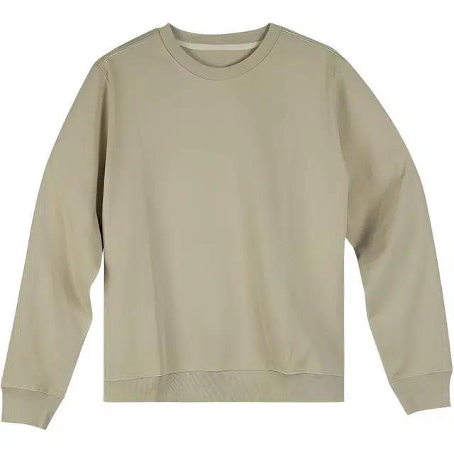 唔刃 工装美式复古平纹圆领合体咔叽打底衫卫衣 男款