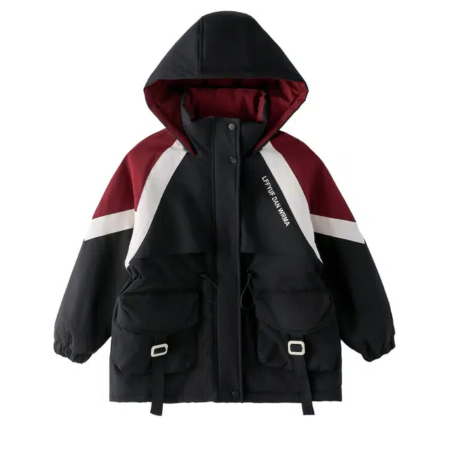 木清清 派克服 防风保暖拼色加厚外套 儿童款