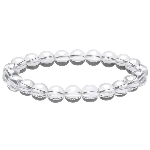 世纪缘珠宝 清澈初心宁静治愈百搭叠戴晶石手链天然 白水晶 手串 男女同款情侣款