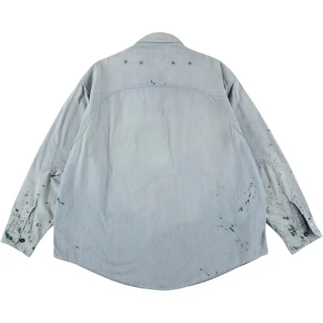 bowwow FW25 PAINT STAINED CHAMBRAY SHIRT VENT HOLES