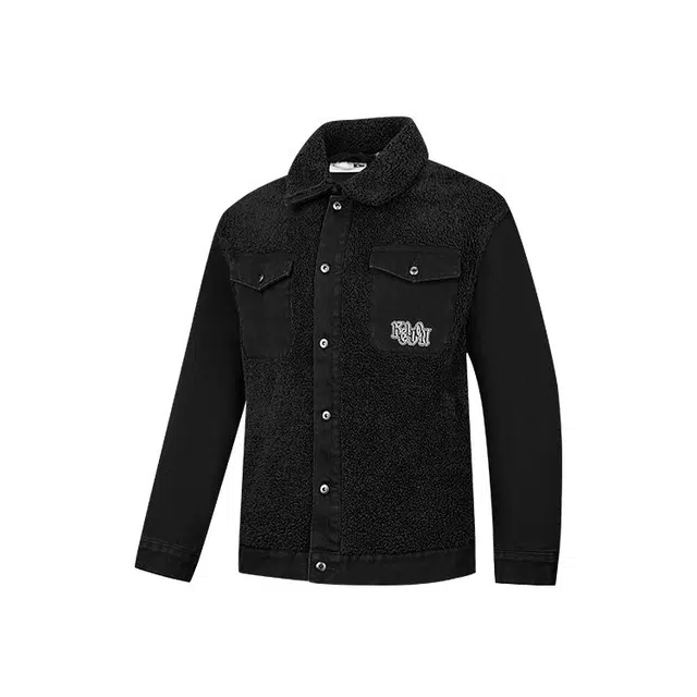 乔丹 休闲简约翻领字母牛仔外套 男款