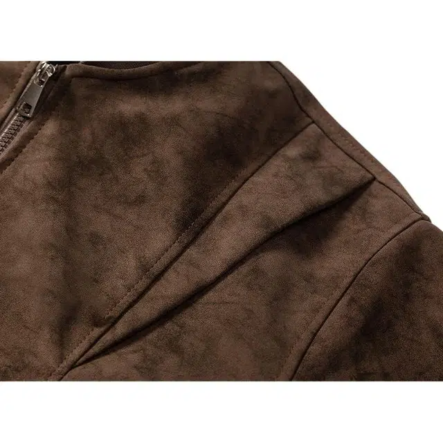 华夏儿女 秋季美式复古基础款松弛感纯色拉链夹克 男女同款