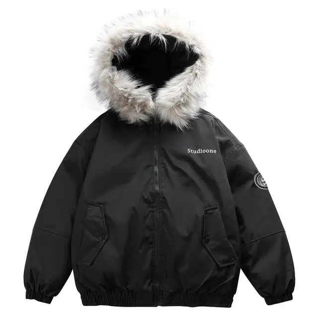 THREE Oversized Parka Coat