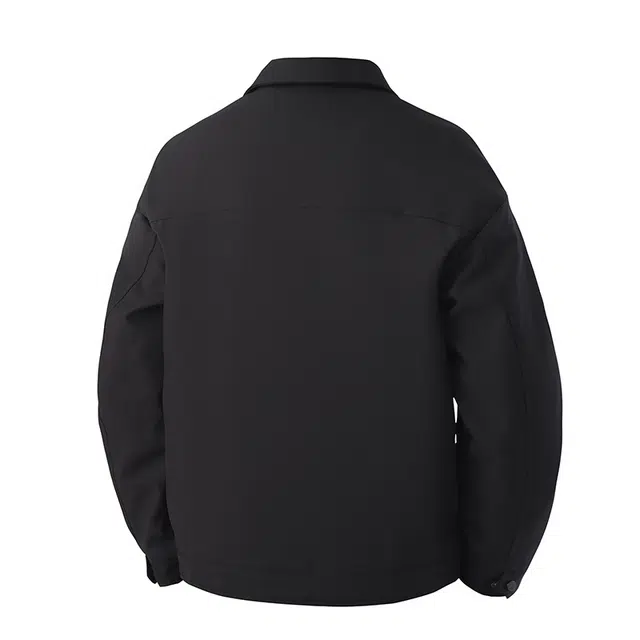 棉基因 冬季翻领翻盖口袋夹克优质棉棒球服保暖高个小个子日系男简约潮流夹棉袄子美式高街工装风青少年职场通勤学院风棉衣外套 男女同款