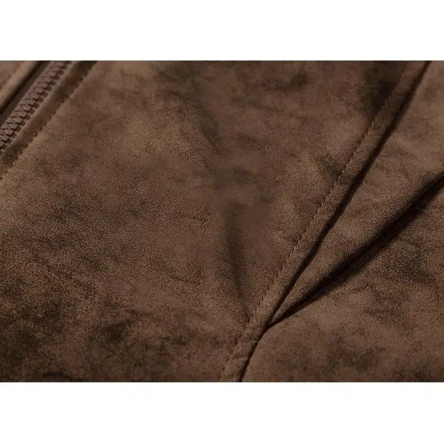 华夏儿女 秋季美式复古基础款松弛感纯色拉链夹克 男女同款