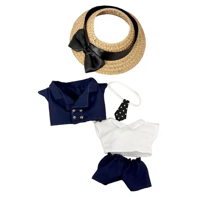 图米鱼 西装纯白誓约婚纱 棉花娃娃服饰 娃衣着替