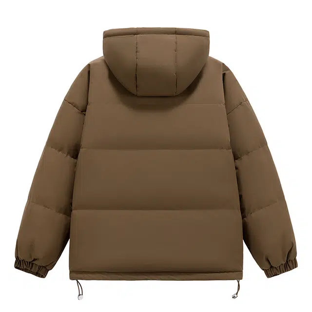 左岸 秋冬加厚保暖青少年港风连帽面包服棉衣休闲宽松简约纯色潮牌棉袄外套棉服 男款