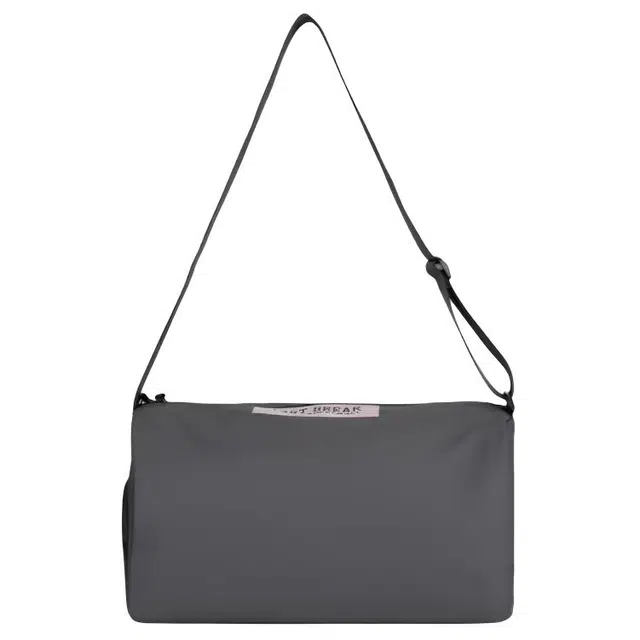 特步 篮球系列 时尚百搭 纺织织物 单肩斜挎包 男女同款情侣款 深灰