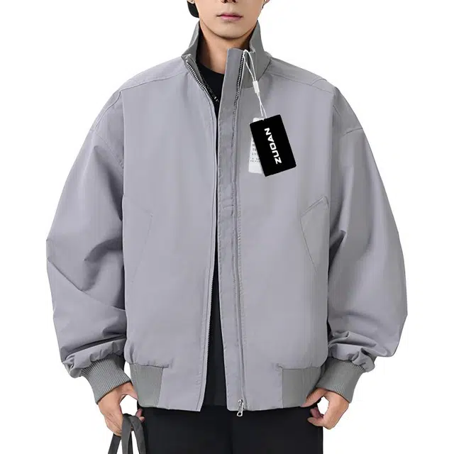 左岸 美式复古时尚百搭潮流上衣外套简约宽松舒适个性设计感痞帅酷潮休闲高街港风潮牌夹克 男款