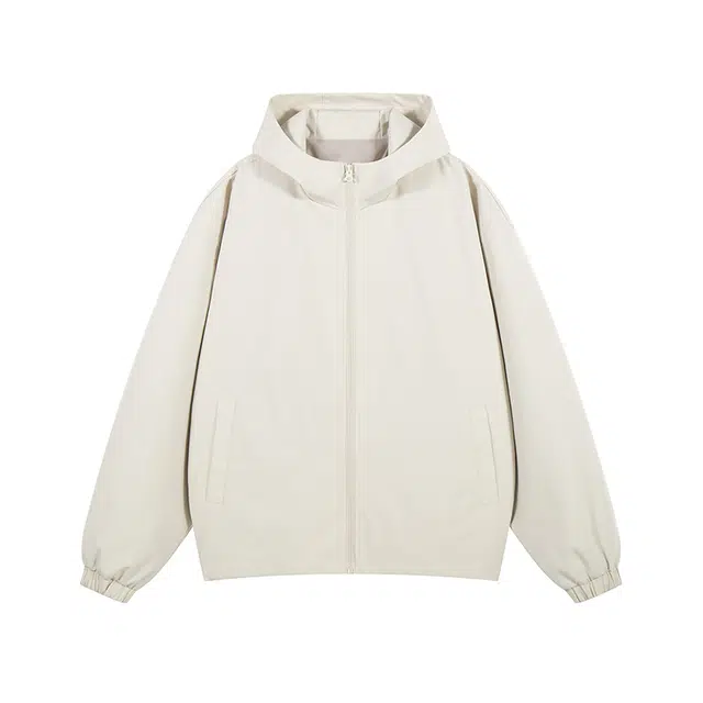 冈哉  美式防水冲锋衣户外运动登山纯色简约痞帅高街解构连帽设计做旧拉链防风机车百搭休闲个性潮流通勤外套夹克  男女同款