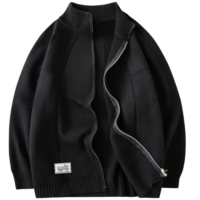 吾皇猫 慵懒风美式高街复古基础款简约百搭秋冬款舒适透气学院风时尚冬季长袖针织外套保暖上衣休闲毛衣 男女同款
