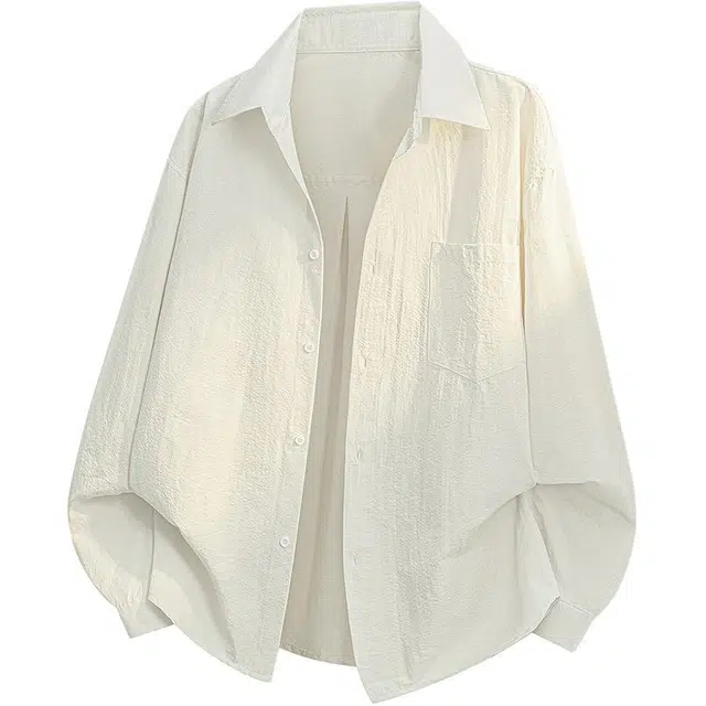 爱爸爸 条纹宽松长袖时尚百搭衬衫 男女同款