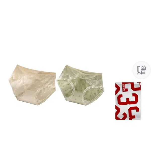 二三二三 法式蕾丝纯棉裆亲肤柔软短裤吸汗透气防夹臀防卷边贴身裤日常通勤瑜伽舞蹈约会三角内裤 女款