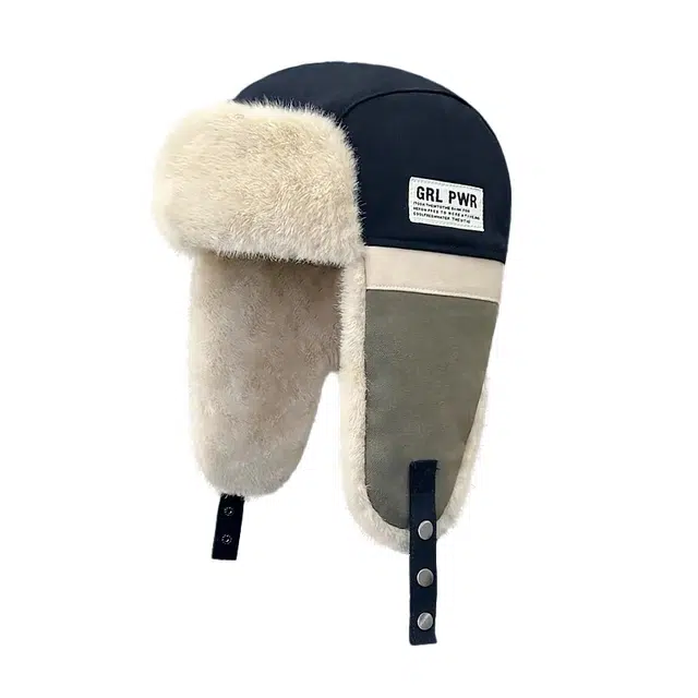 祎步康 加厚保暖百搭护耳帽户外骑行滑雪飞行员帽毛绒 涤纶 雷锋帽 男女同款情侣款