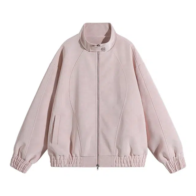 爱爸爸 夹克衫立领简约纯色皮衣外套 男款